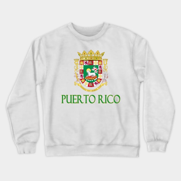 Puerto Rico - Coat of Arms Design Crewneck Sweatshirt by Naves